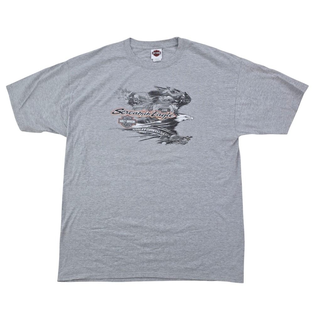 Harley-Davidson Screamin Eagle T-Shirt Mens 2XLT Gray Michigan Mackinac City HD